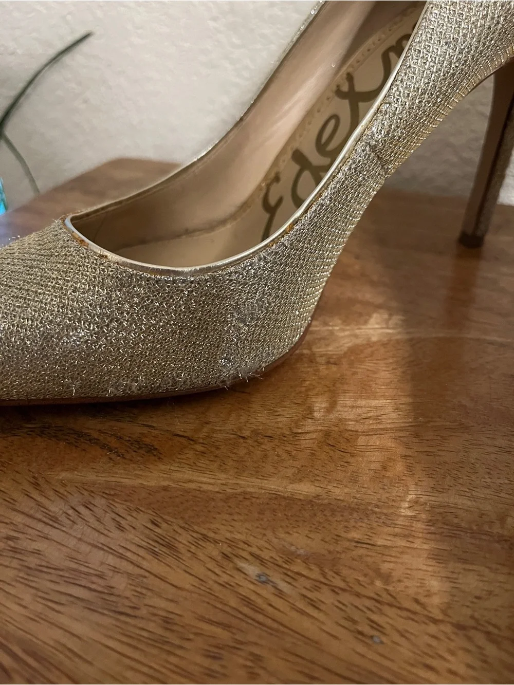 Sam Edelman Sparkling Gold Pointed-Toe Stiletto Pumps